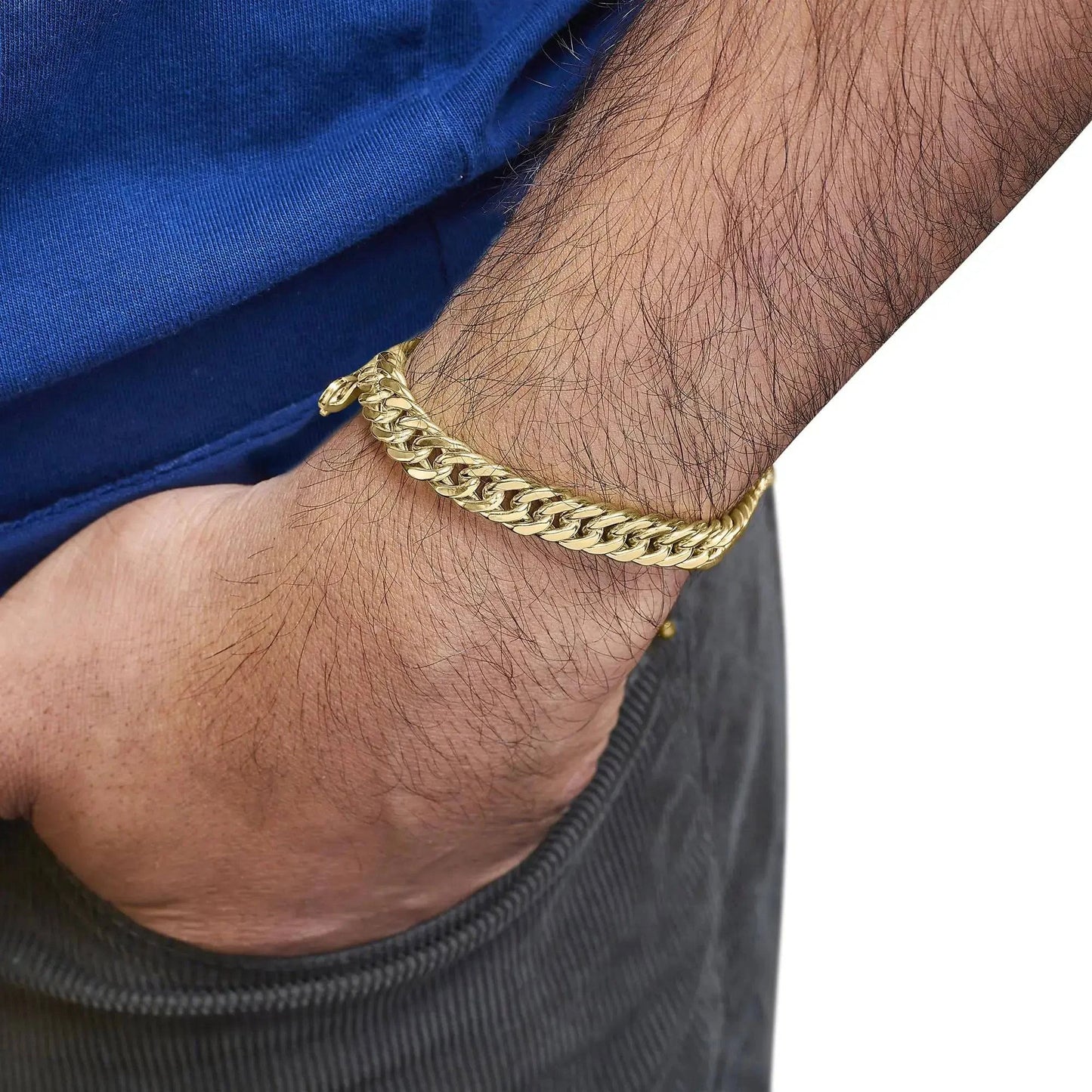 10K Yellow Gold Cuban Link Bracelet - 8.5 Inches Fair Prices Online