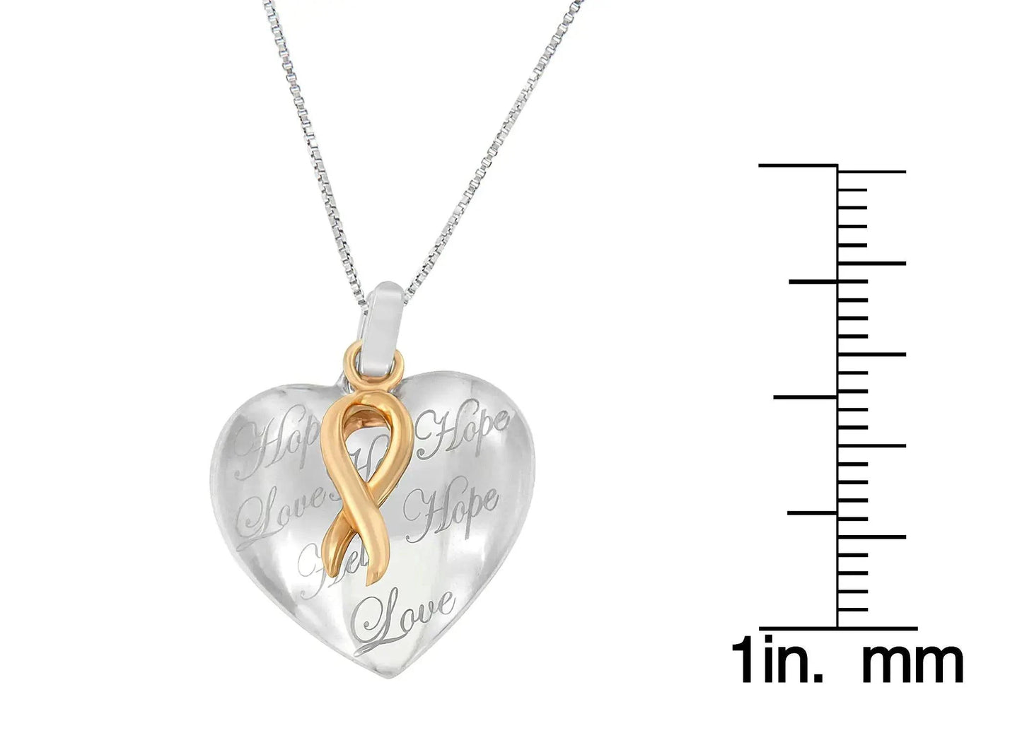 10K Yellow Gold Over Silver Heart Pendant Necklace Fair Prices Online