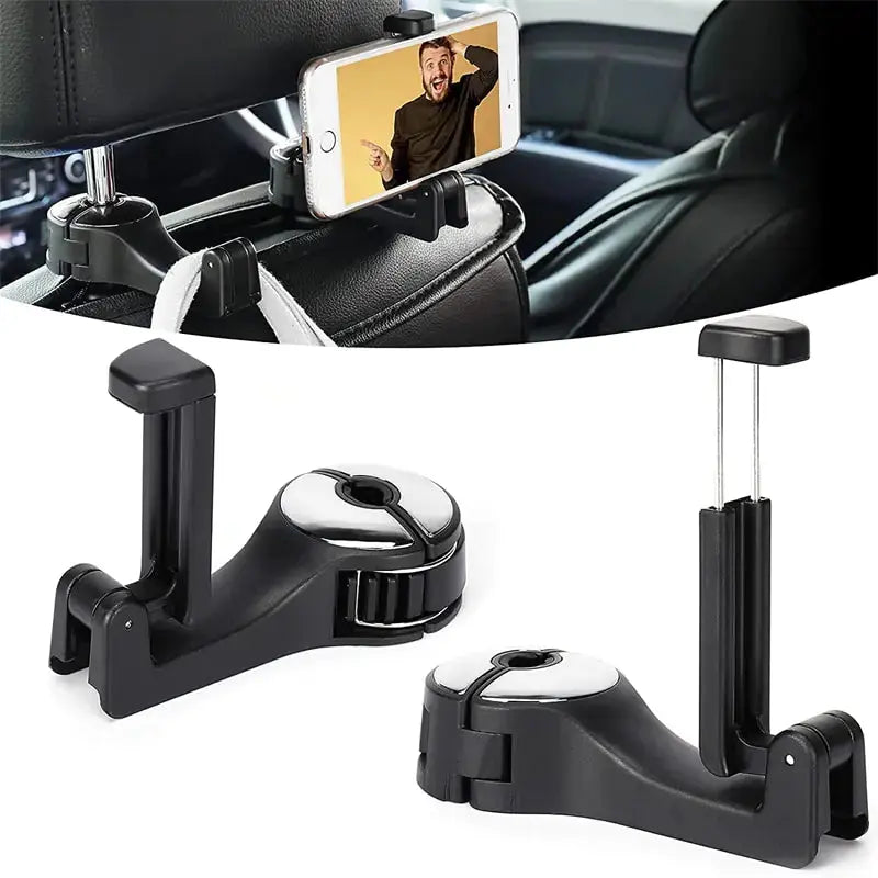 2-in-1 Car Headrest Hook & Phone Holder Fair Prices Online