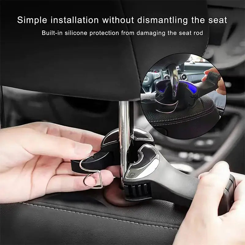 2-in-1 Car Headrest Hook & Phone Holder Fair Prices Online