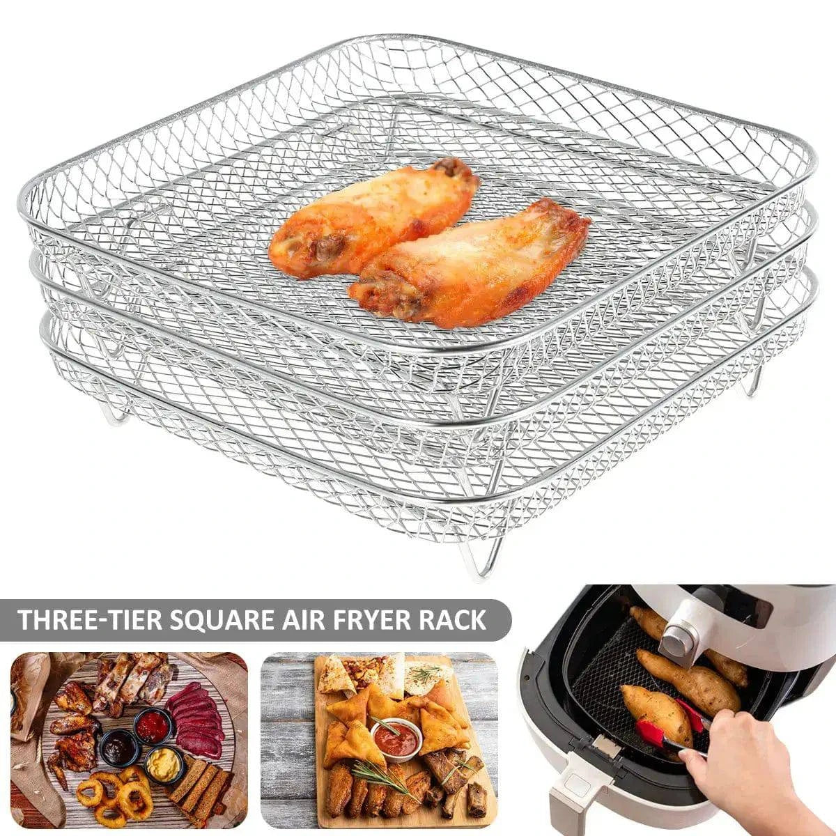 3-layers Air Fryer Rack Fair Prices Online