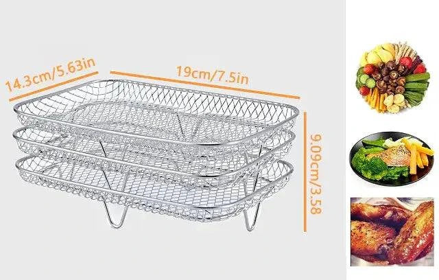 3-layers Air Fryer Rack Fair Prices Online