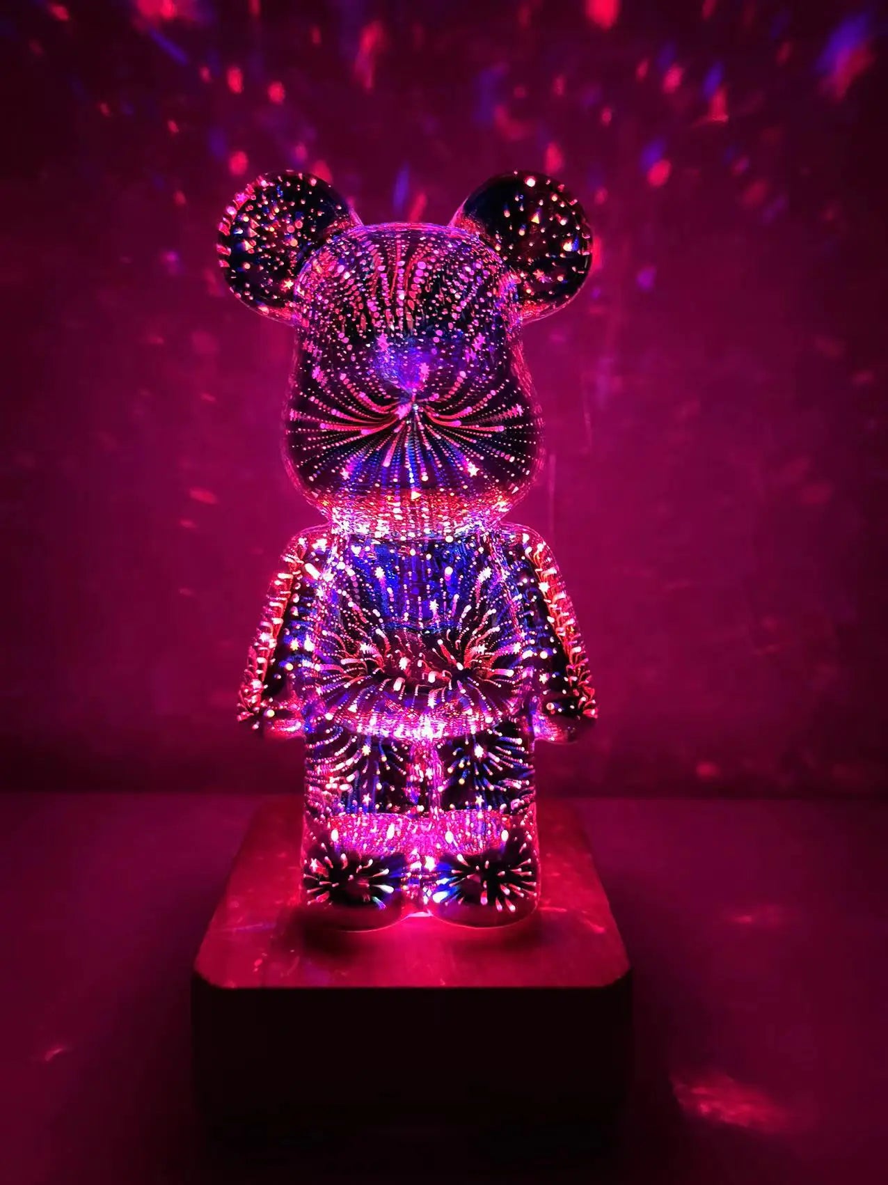 Glass Fireworks Bear LED Night Light Fair Prices Online