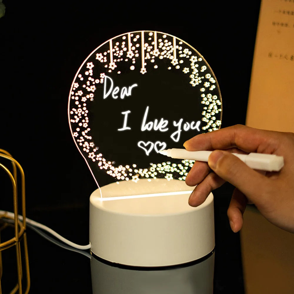 Night Light Changing Memo Board Creative Led Lamp Fair Prices Online