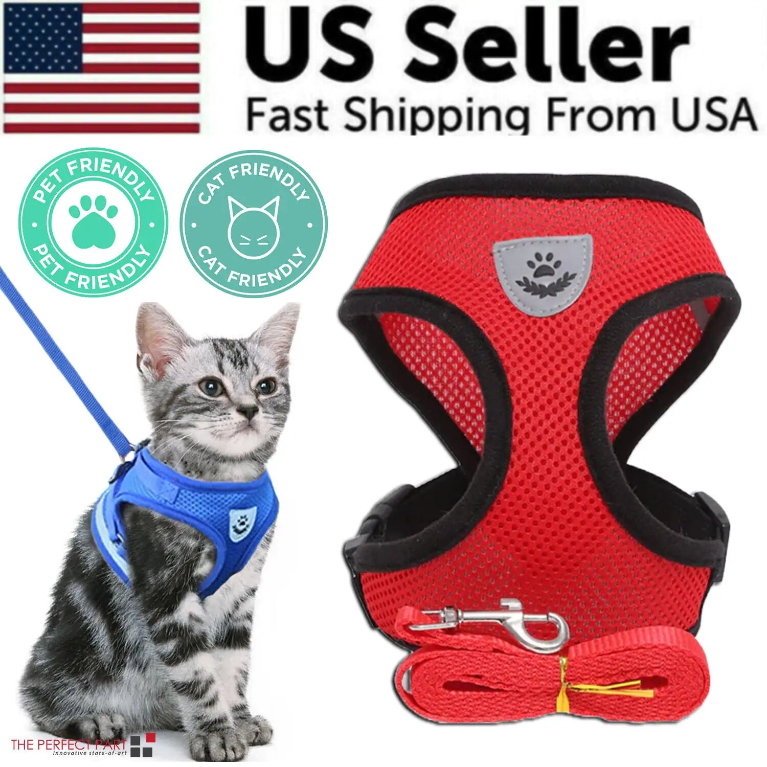 Cat Dog Pet Harness Adjustable Control Vest Dogs Reflective S M L XL Leash Fair Prices Online