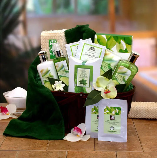 Cucumber &amp; Melon Calming Spa Bath &amp; Body Gift Basket Fair Prices Online