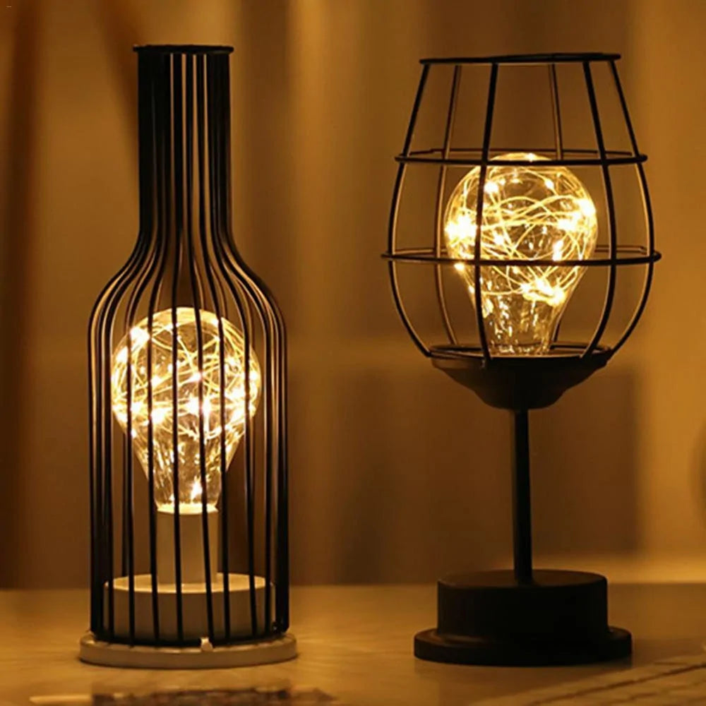 LED Retro Bulb Iron Table Night Light Fair Prices Online