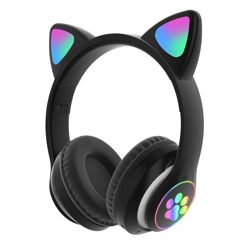 LED Cat Ear Bluetooth 5.0 Headphones with Noise Cancelling, Mic, TF Card Support Fair Prices Online