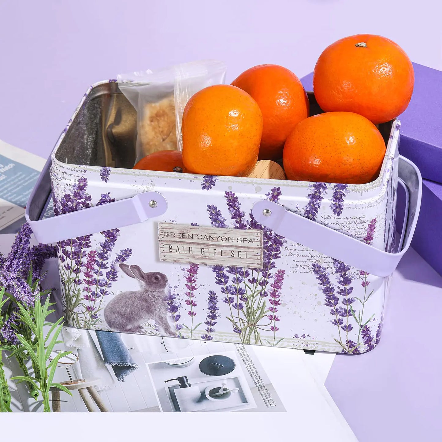 Green Spa Lavender Gift Basket Fair Prices Online