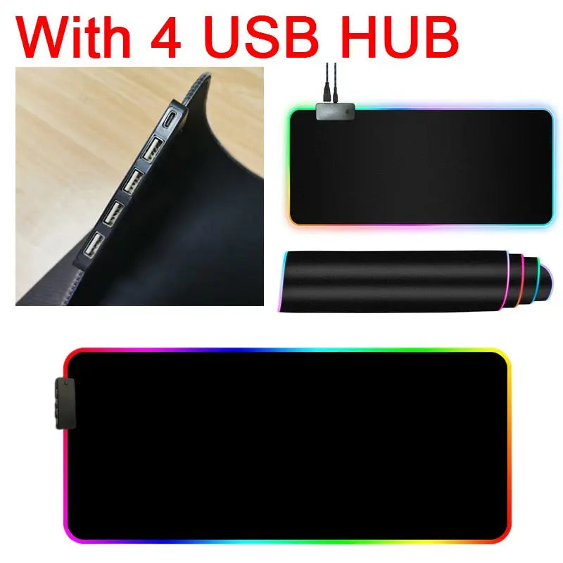 RGB Mouse Pad with Cable - Fair Prices Online