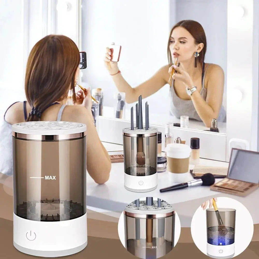 Automatic Brush Cleaner Electric Makeup Brush Cleaning Machine Fast Clean Dryer Fair Prices Online