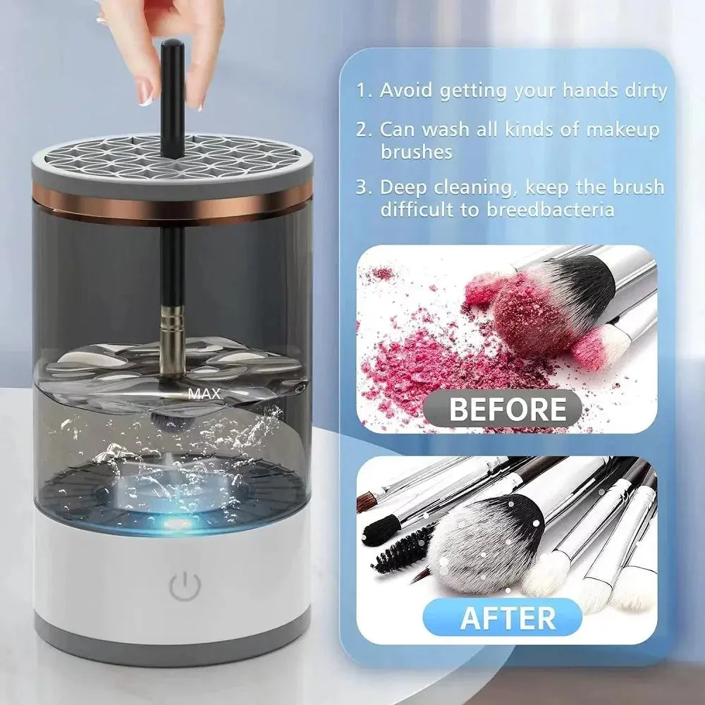 Automatic Brush Cleaner Electric Makeup Brush Cleaning Machine Fast Clean Dryer Fair Prices Online