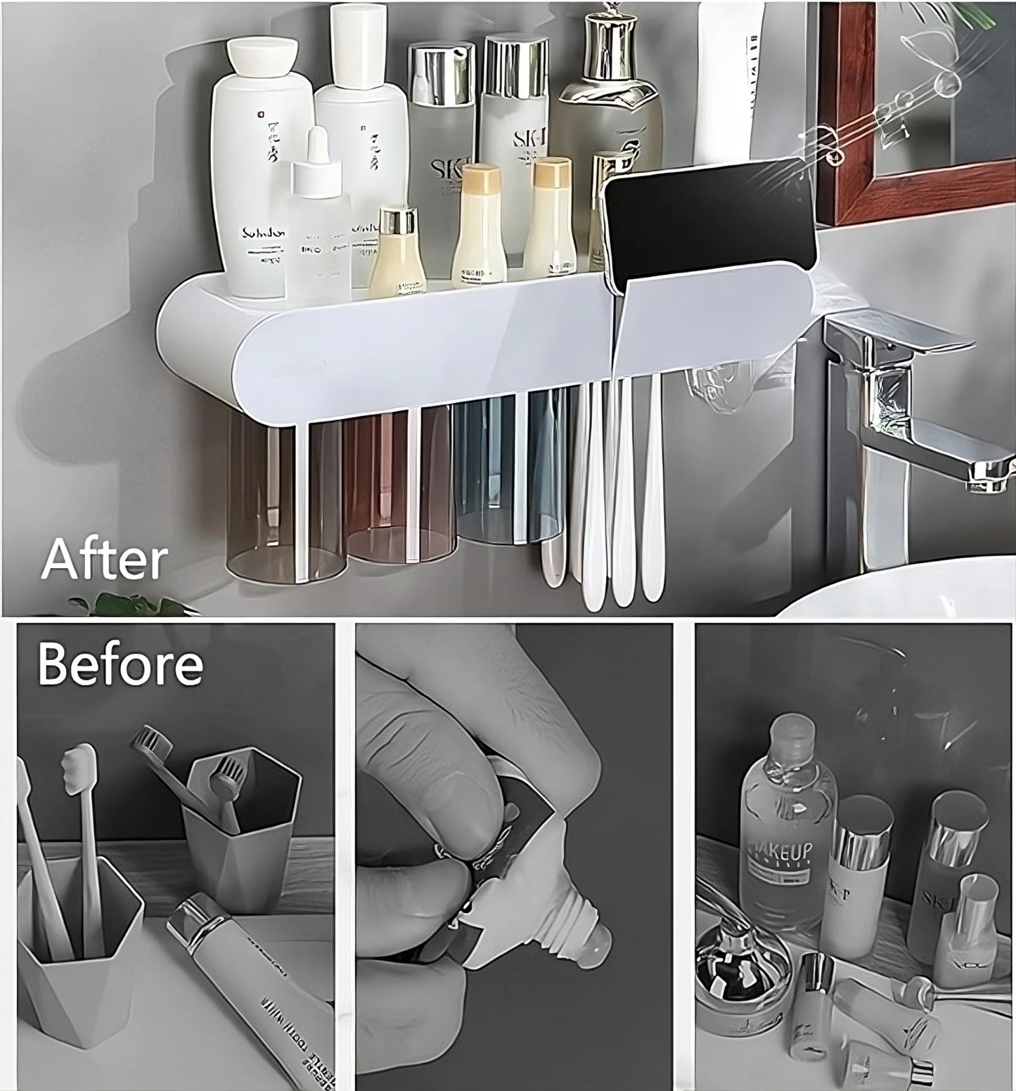 Convenient Toothbrush and Cosmetics Organizer Fair Prices Online