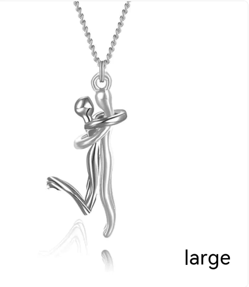 Couple Hug Pendant Necklace for Women Fair Prices Online