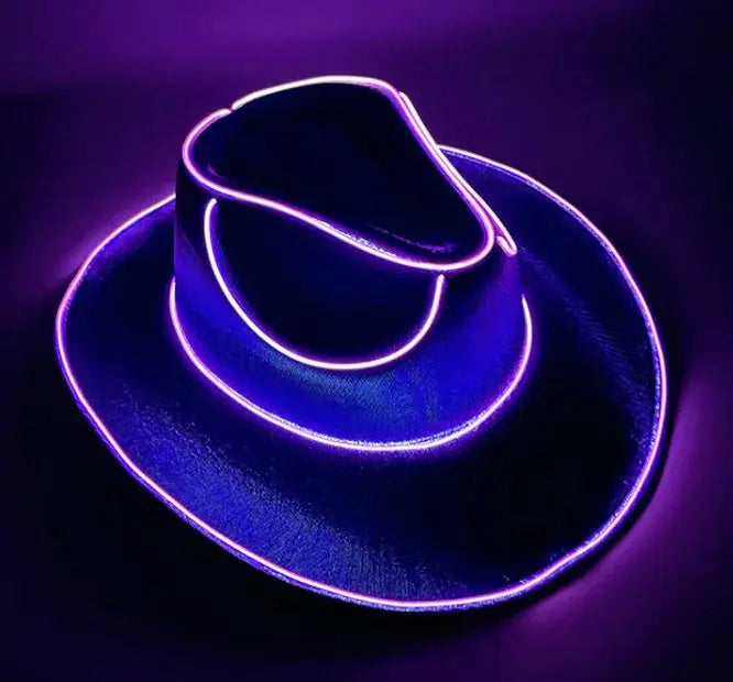 Carnival Party LED Wireless Fluorescent Colorful Cowboy Flashing Hat Fair Prices Online