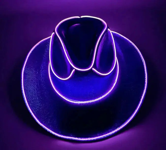 Carnival Party LED Wireless Fluorescent Colorful Cowboy Flashing Hat Fair Prices Online