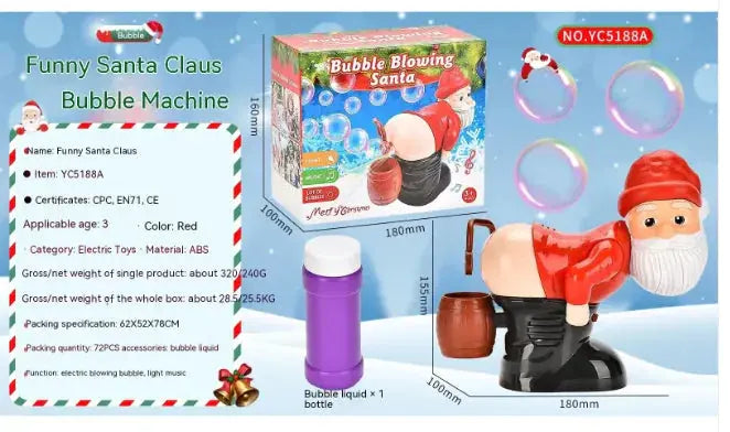 Electric Santa Claus Bubble Machine with Music & Light Fair Prices Online