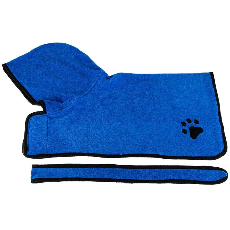 Soft Absorbent Pet Bathrobe with Drying Towel and Hat Fair Prices Online