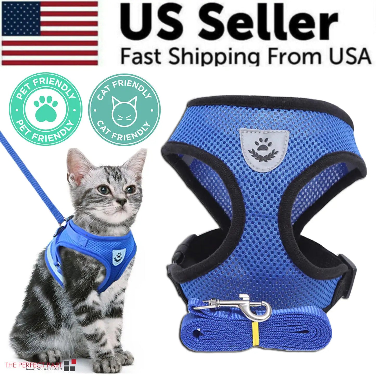 Cat Dog Pet Harness Adjustable Control Vest Dogs Reflective S M L XL Leash Fair Prices Online