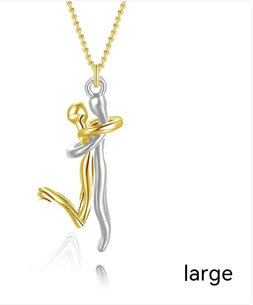 Couple Hug Pendant Necklace for Women Fair Prices Online