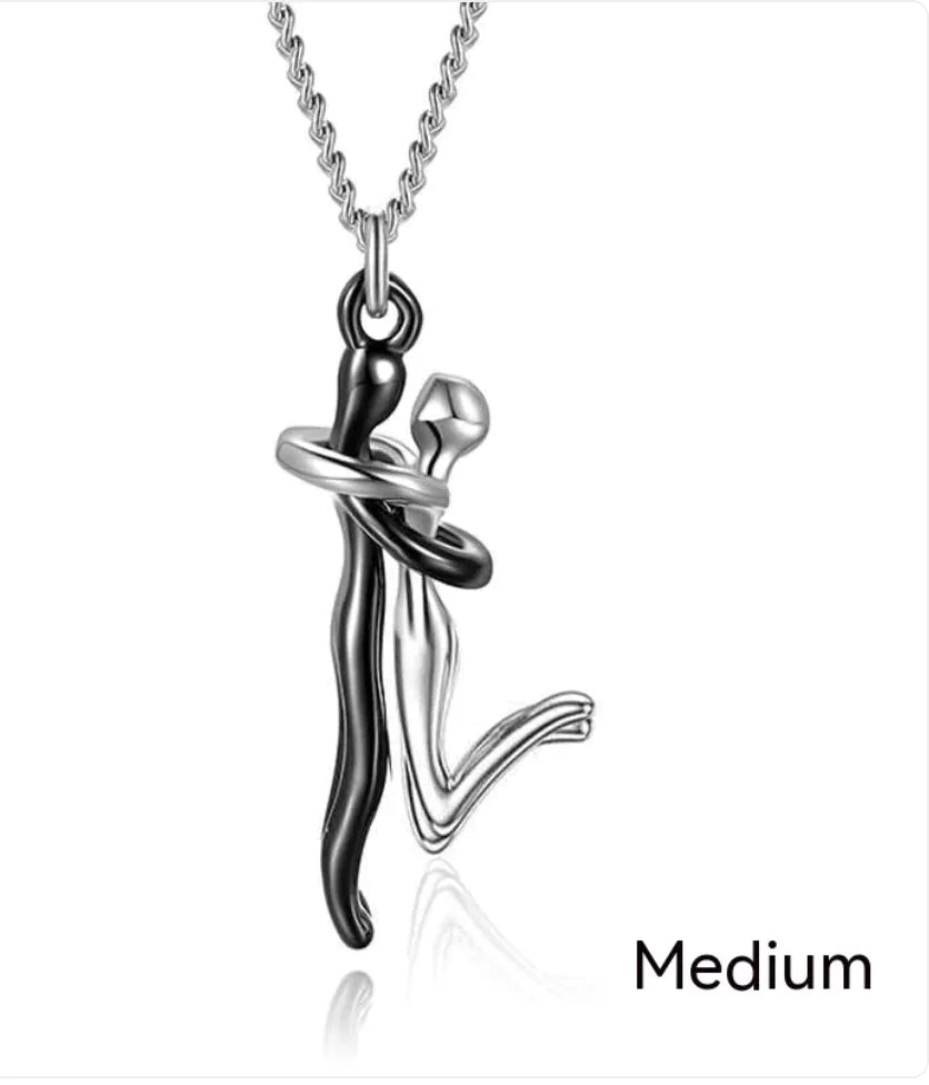 Couple Hug Pendant Necklace for Women Fair Prices Online