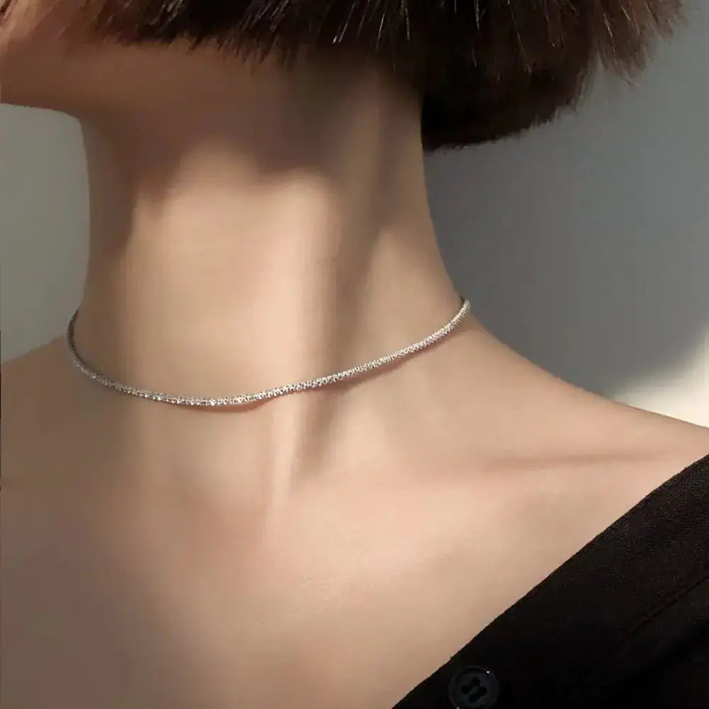 New Popular Silver Colour Sparkling Clavicle Chain Fair Prices Online