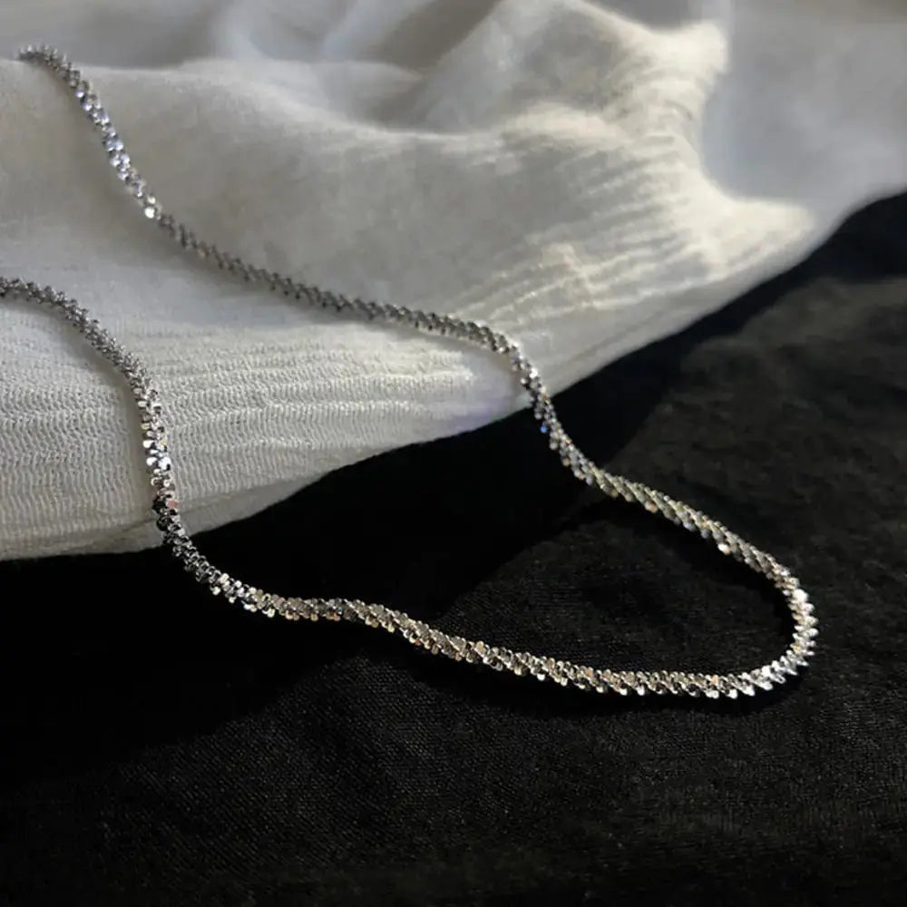 New Popular Silver Colour Sparkling Clavicle Chain Fair Prices Online