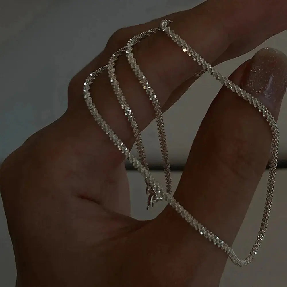 New Popular Silver Colour Sparkling Clavicle Chain Fair Prices Online