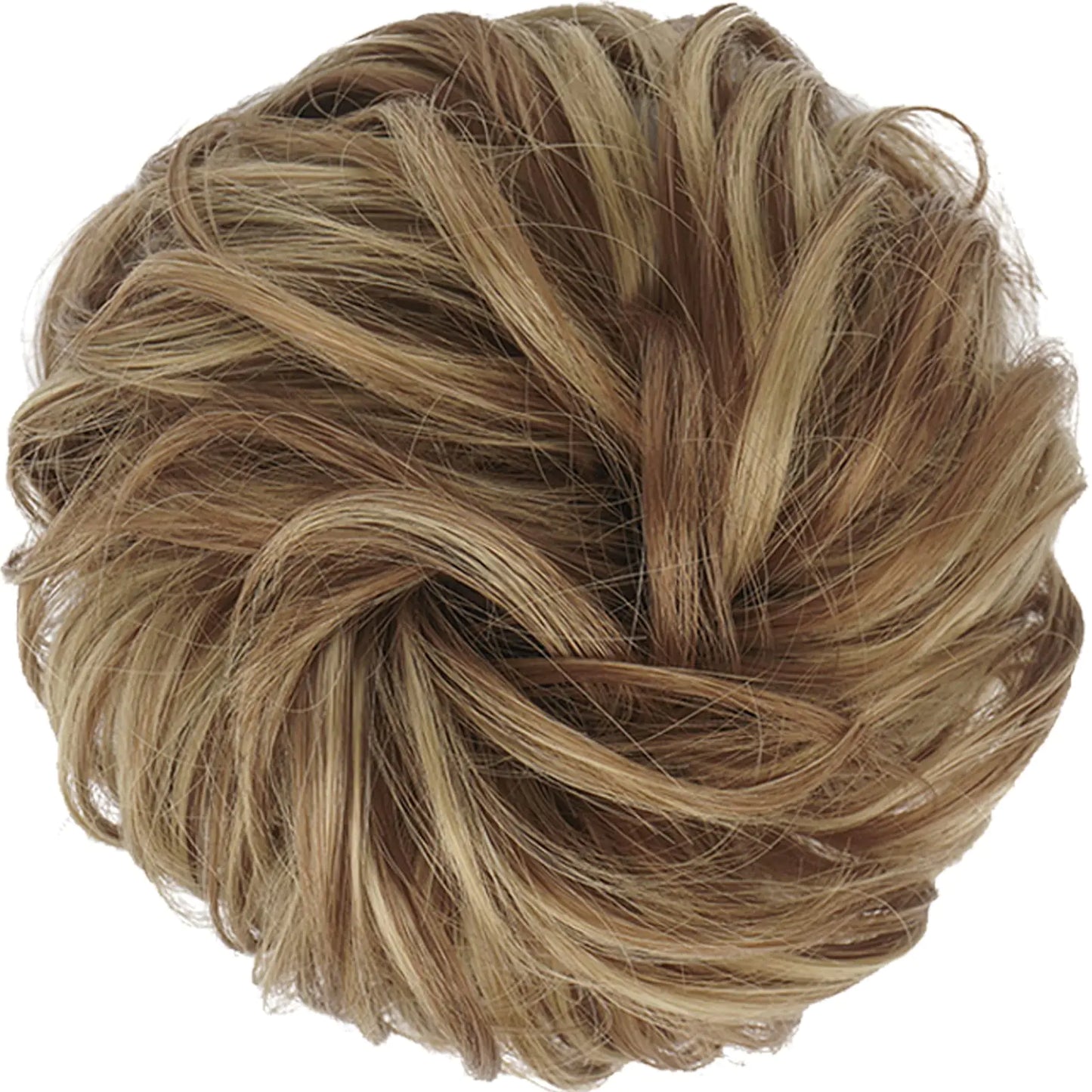 FESHFEN Messy Bun Hair Piece, Messy Hair Bun Scrunchies for Women Brown and Blonde Synthetic Wavy Curly Chignon Ponytail Hair Extensions Thick Updo Hairpiece for Daily Wear 1PCS 1 Count (Pack of 1) 12H24# Brown & Blonde Fair Prices Online