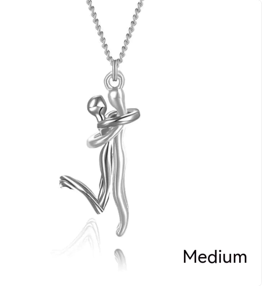 Couple Hug Pendant Necklace for Women Fair Prices Online