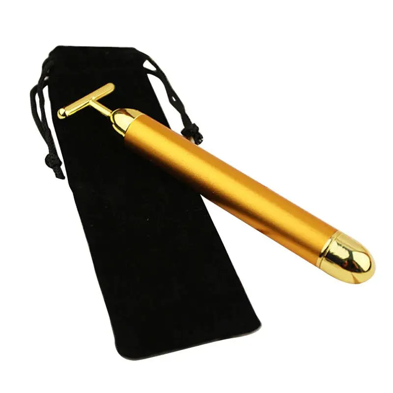 Energy 24K Gold T Beauty Bar Facial Roller Massager - Fair Prices Online