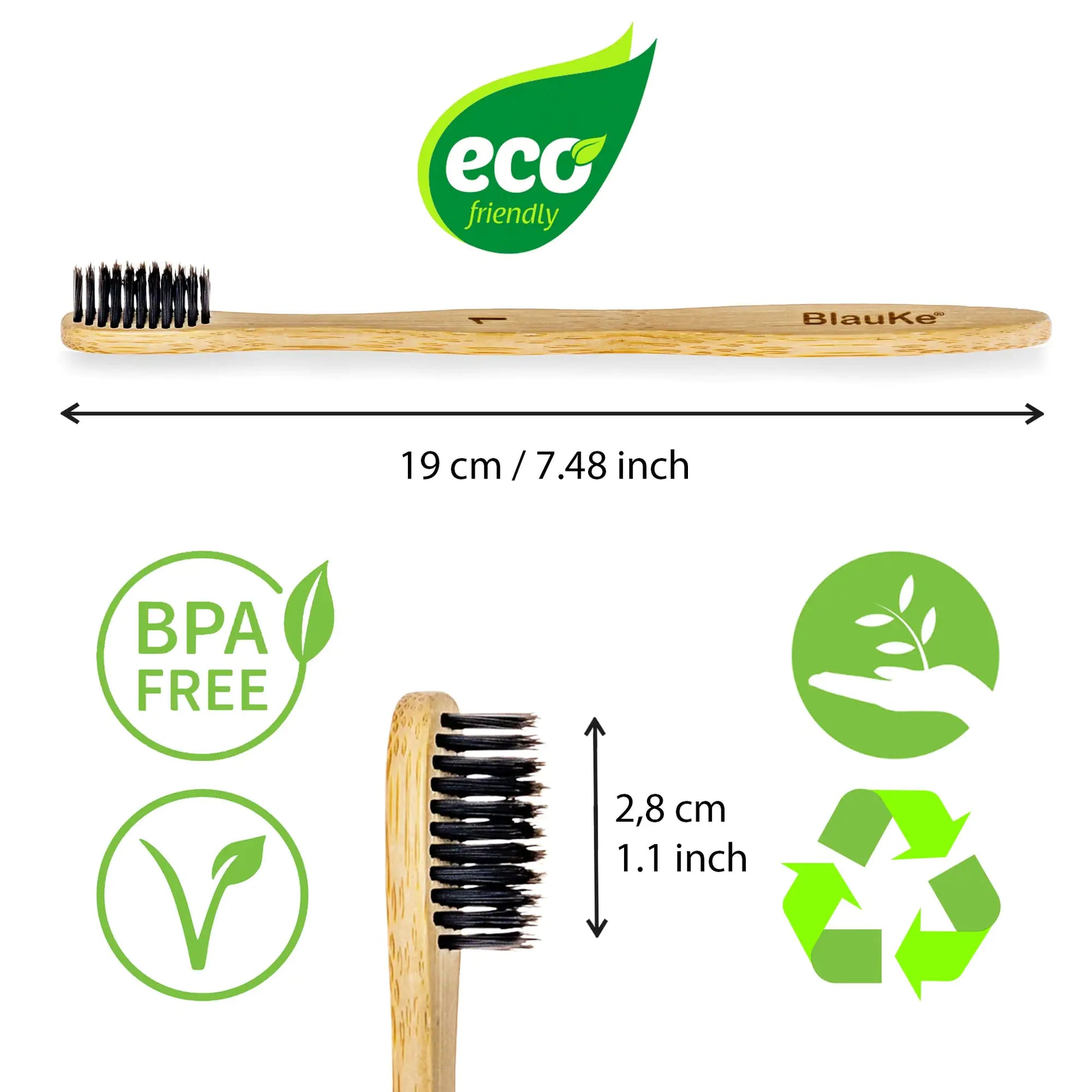 Bamboo Toothbrush Set 5-Pack - Bamboo Toothbrushes with Medium Bristles for Adults - Eco-Friendly, Biodegradable, Natural Wooden Toothbrushes with Black Charcoal Bristles Fair Prices Online