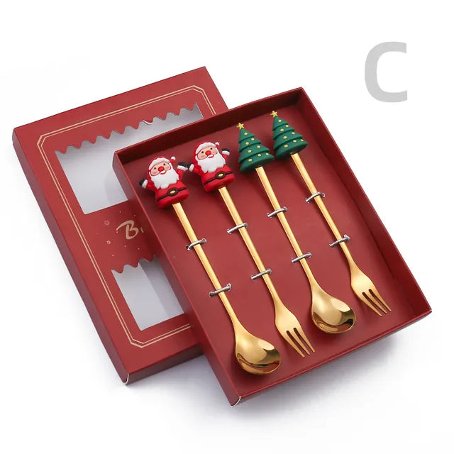 Christmas Cutlery Set: Festive Spoon and Fork Fair Prices Online