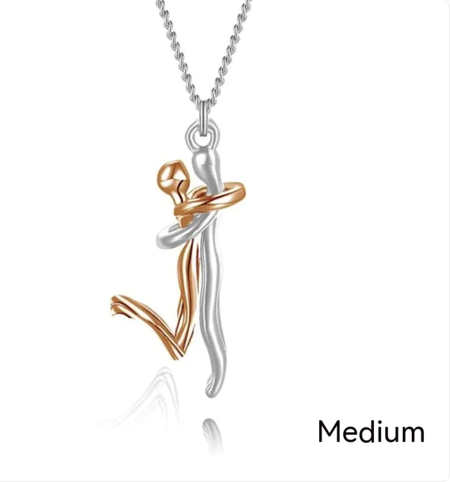 Couple Hug Pendant Necklace for Women Fair Prices Online