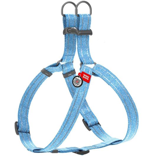 Blue Cotton Dog Harness Eco Friendly Adjustable for Medium Dogs M Size 2332 in Fair Prices Online