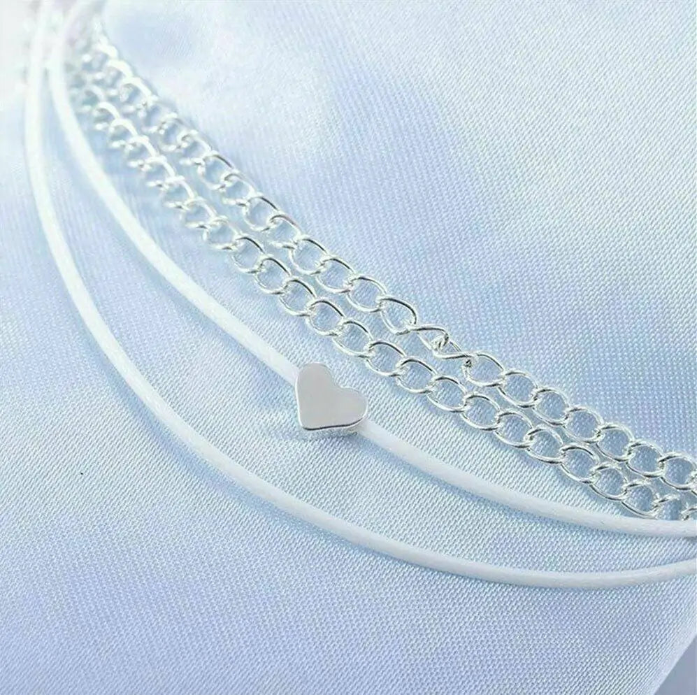 Women's Fashion Love Heart Ankle Bracelet Fair Prices Online