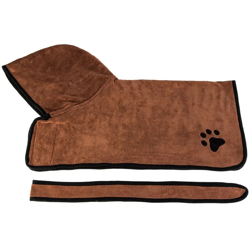 Soft Absorbent Pet Bathrobe with Drying Towel and Hat Fair Prices Online