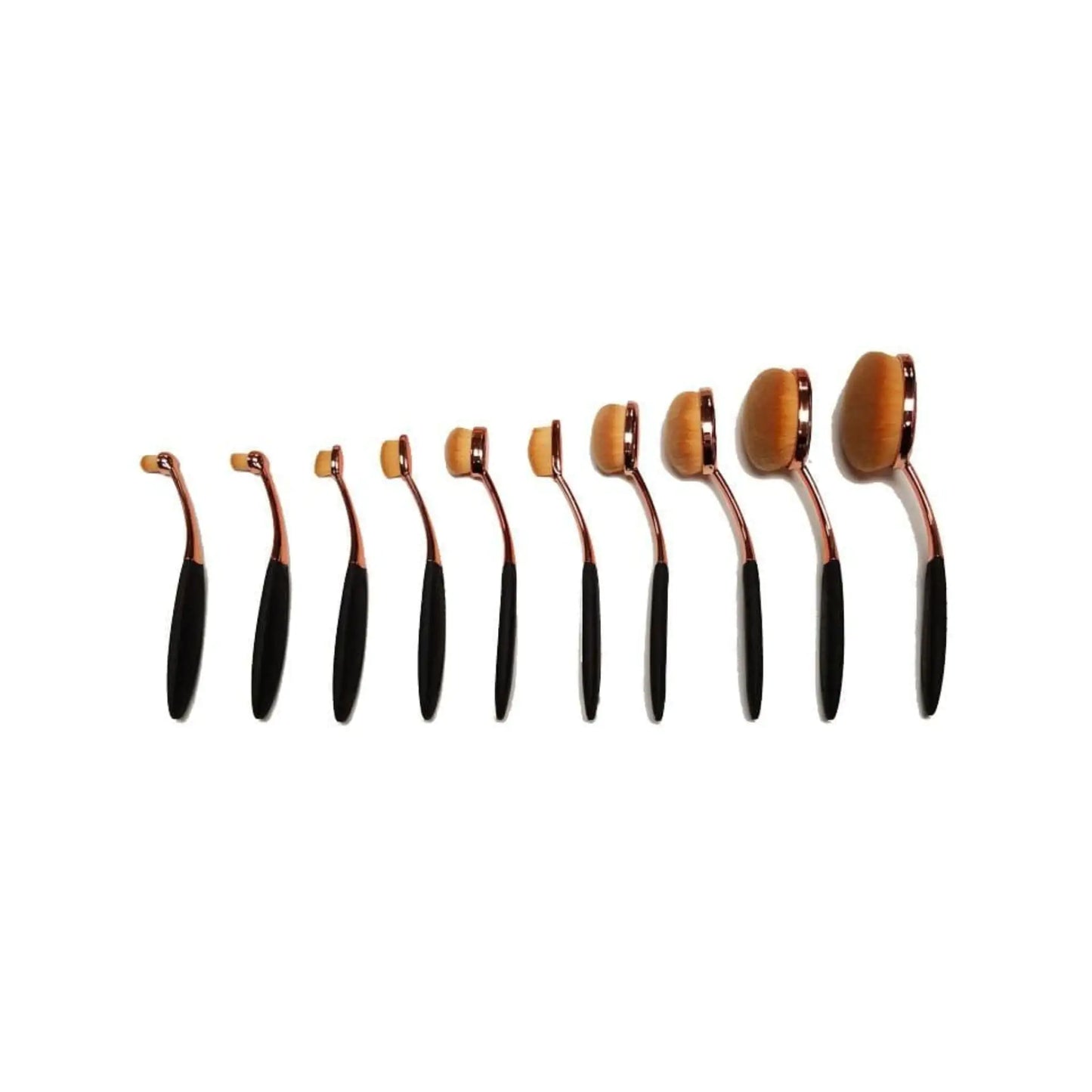 Luxury Oval Makeup Brushes - 10 Count Fair Prices Online