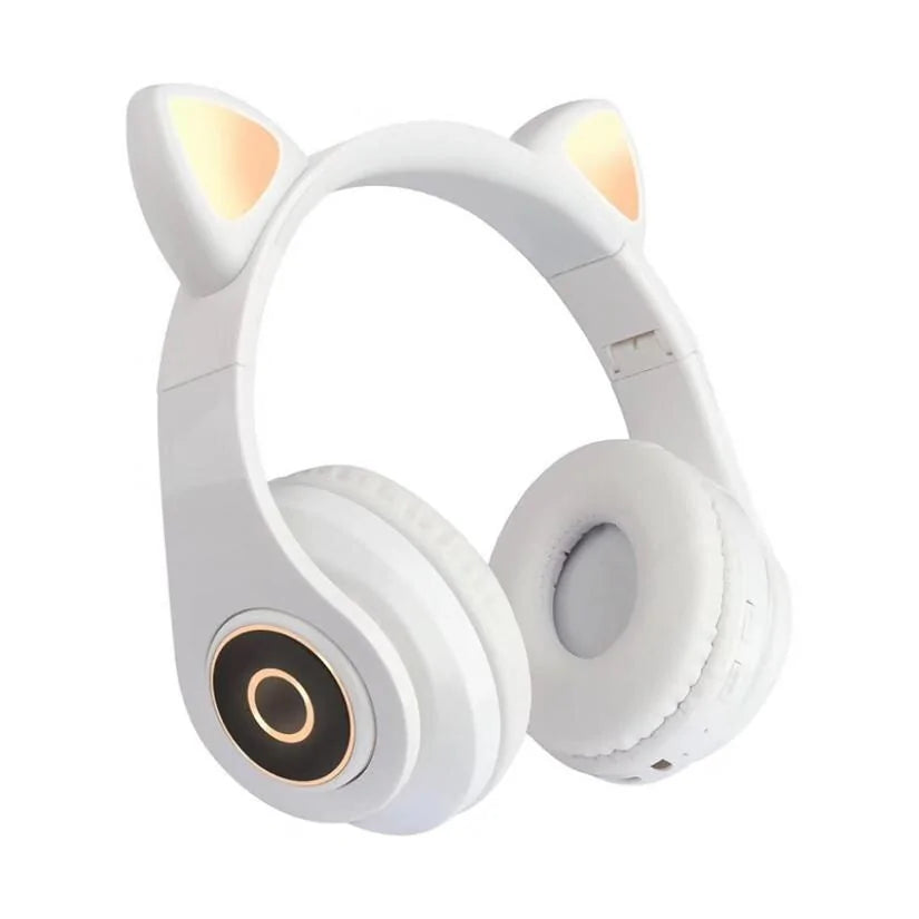 LED Cat Ear Bluetooth 5.0 Headphones with Noise Cancelling, Mic, TF Card Support Fair Prices Online