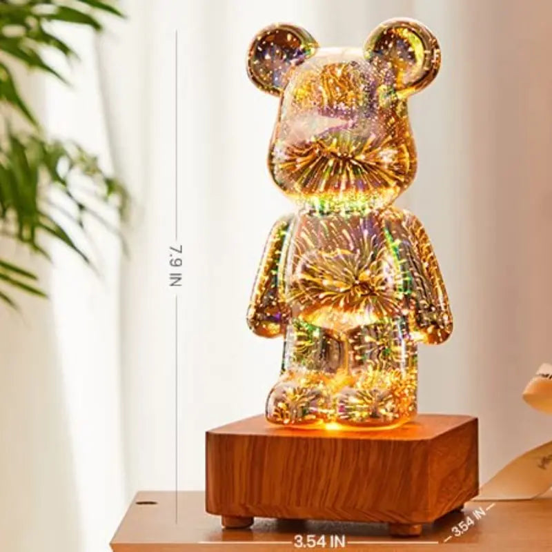 3D Fireworks Bear Night Light Projection Fair Prices Online