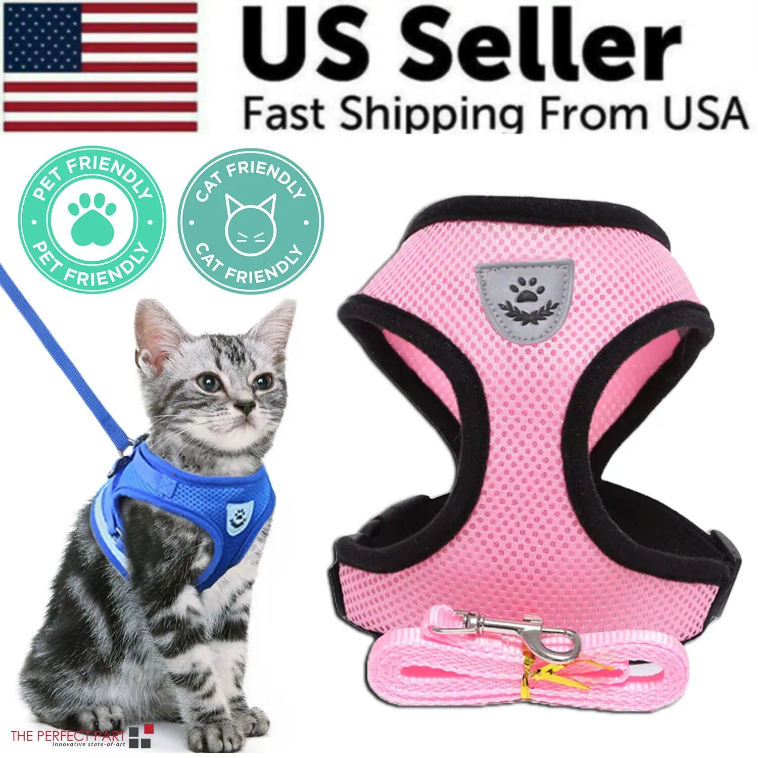 Cat Dog Pet Harness Adjustable Control Vest Dogs Reflective S M L XL Leash Fair Prices Online