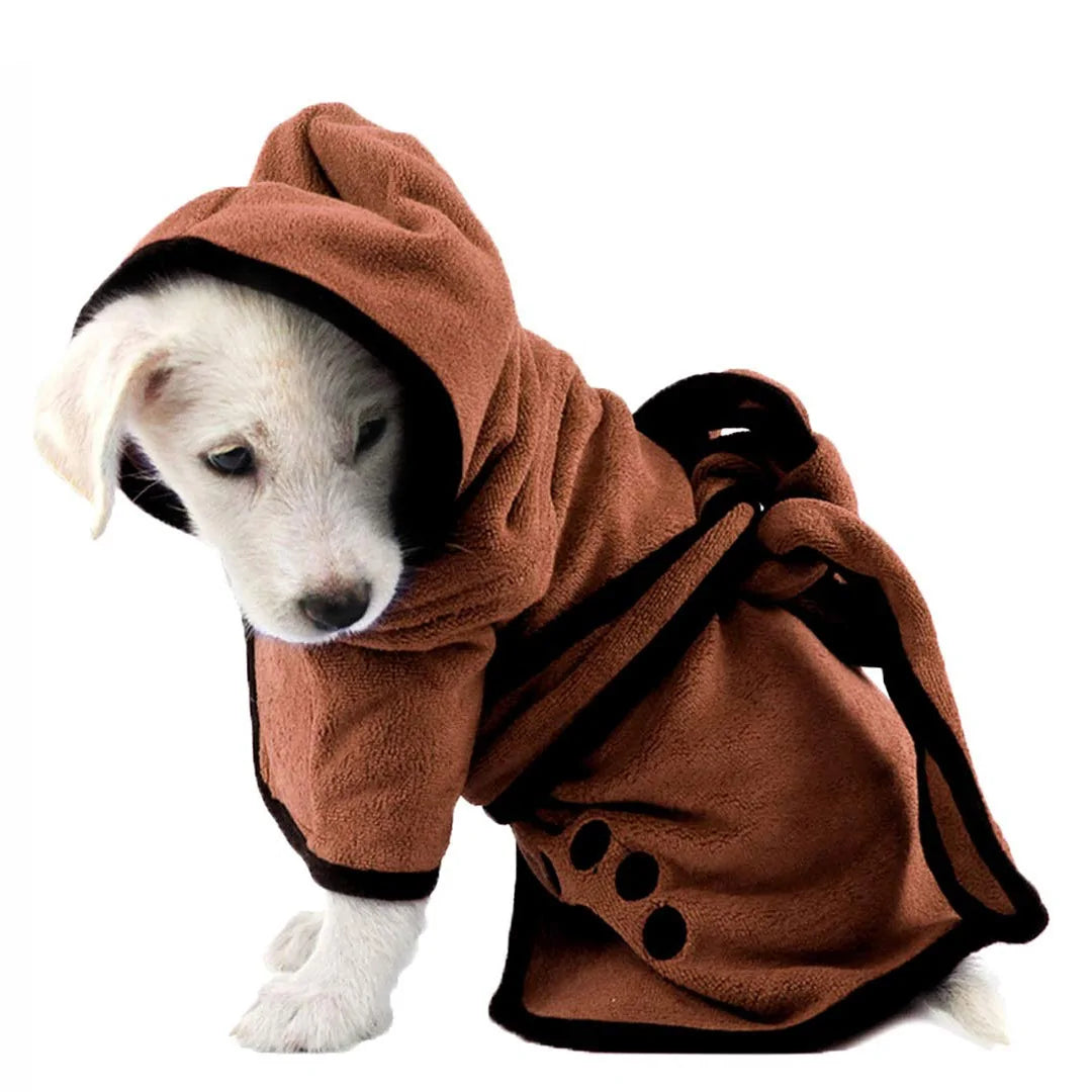 Soft Absorbent Pet Bathrobe with Drying Towel and Hat Fair Prices Online