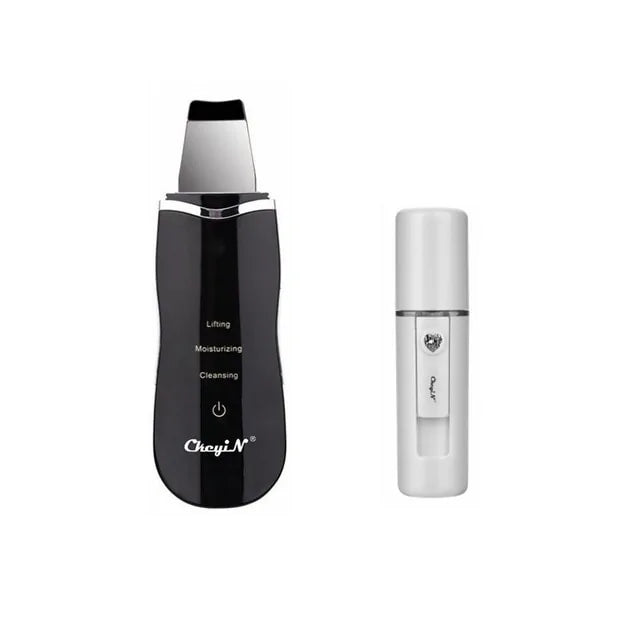 Ultrasonic Skin Scrubber  + Skin Rejuvenation Nano Face Mist Steamer Fair Prices Online