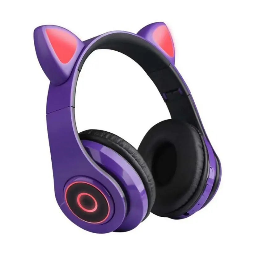 LED Cat Ear Bluetooth 5.0 Headphones with Noise Cancelling, Mic, TF Card Support Fair Prices Online