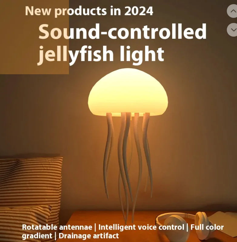 LED Jellyfish Mood Lamp - Smart Bedside Light Fair Prices Online