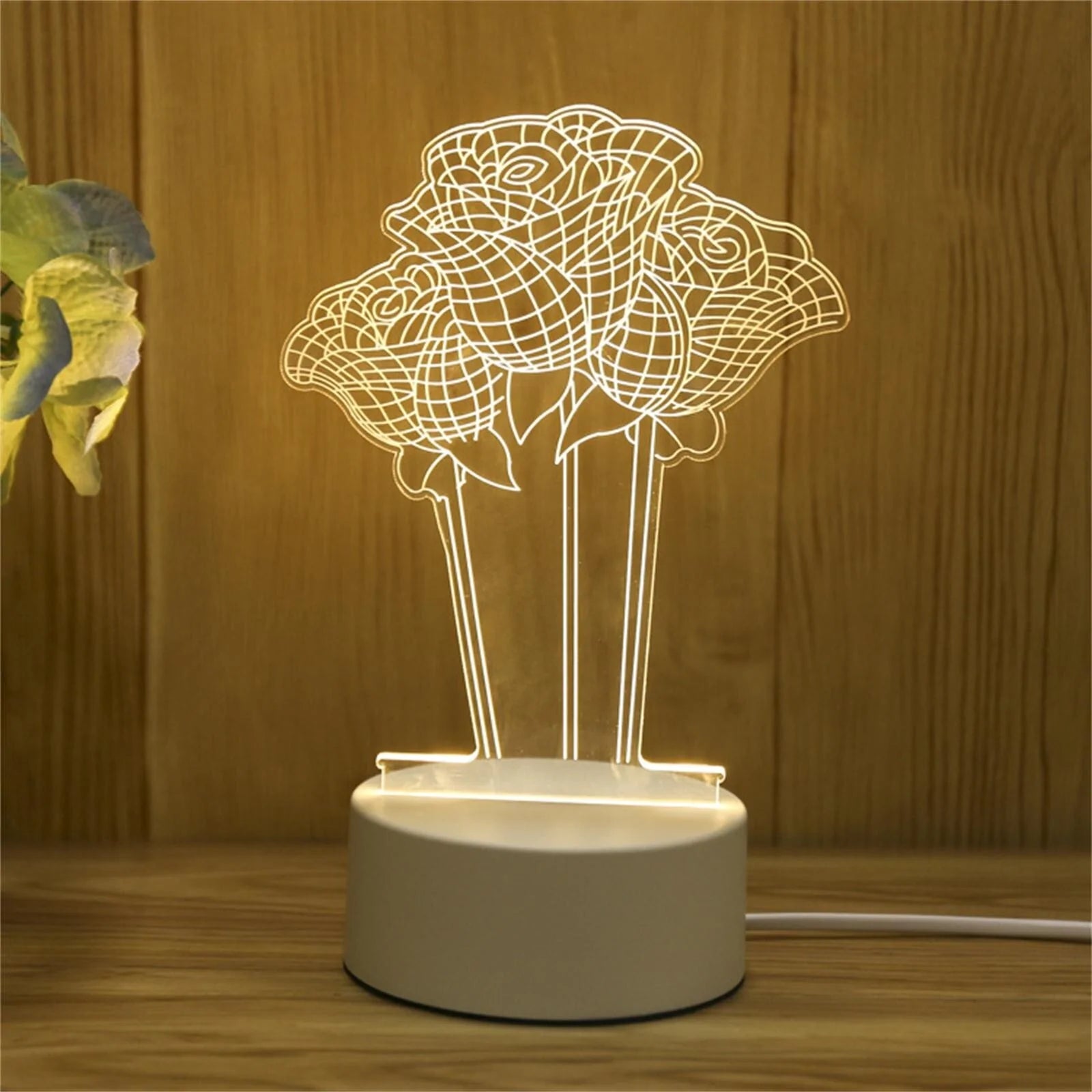 USB Acrylic 3D Night Light Lamp Fair Prices Online