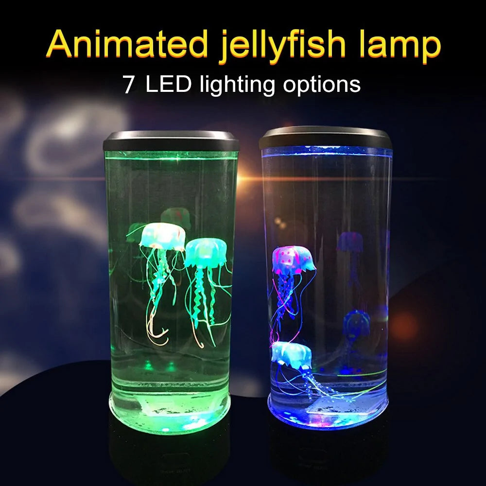 Color Changing LED Jellyfish Aquarium Night Light with USB Charging Fair Prices Online