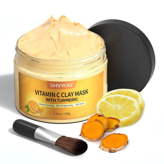 Vitamin C Face Mask with Kaolin Clay and Turmeric for Dark Spots, Dull Skin, Skincare Facial Mask for Controlling Oil and Refining Pores 5.29 Oz Fair Prices Online