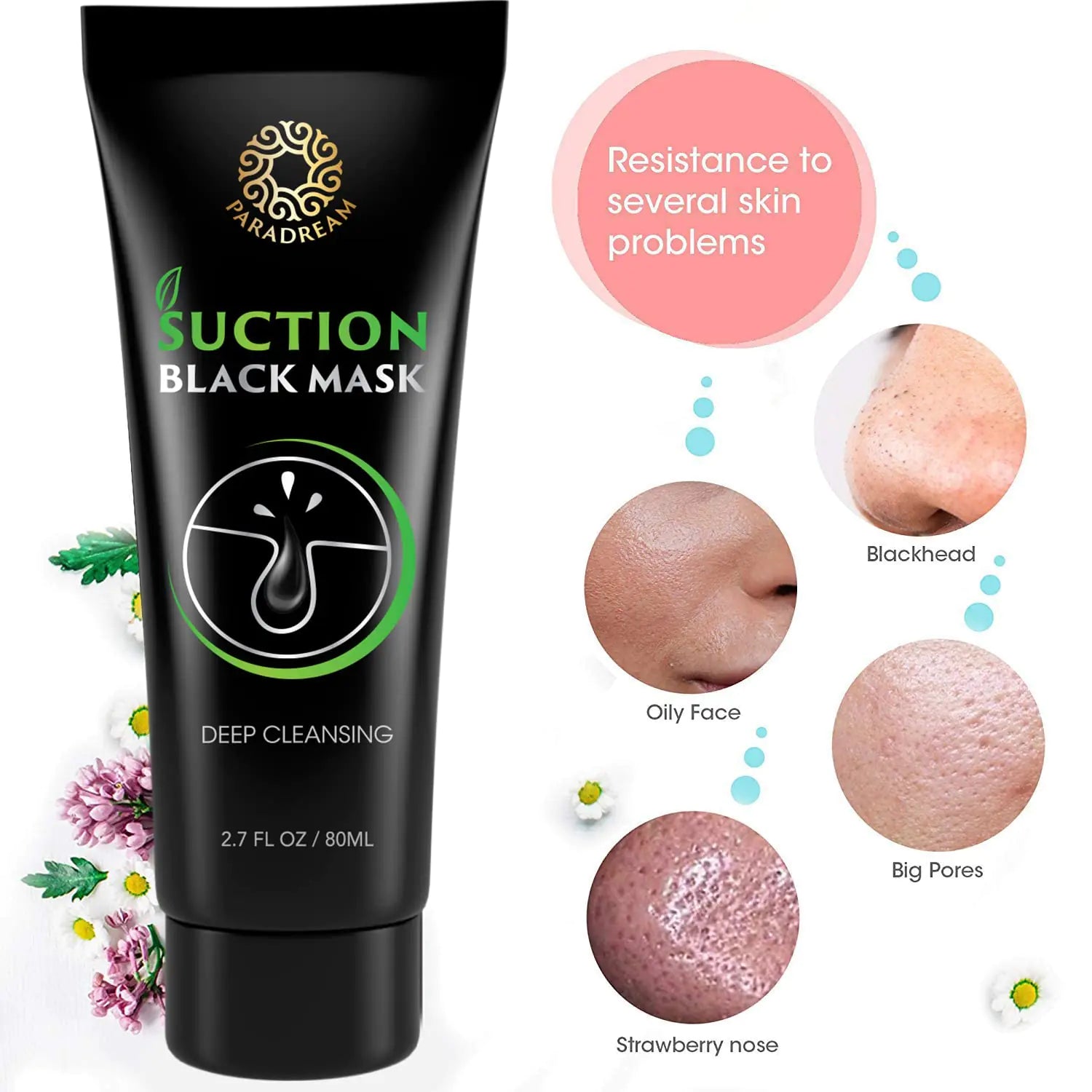 Blackhead Remover Mask, 80ML Purifying Peel Off Mask Remover Mask, Charcoal Face Mask for Deep Cleansing Blackheads Fair Prices Online