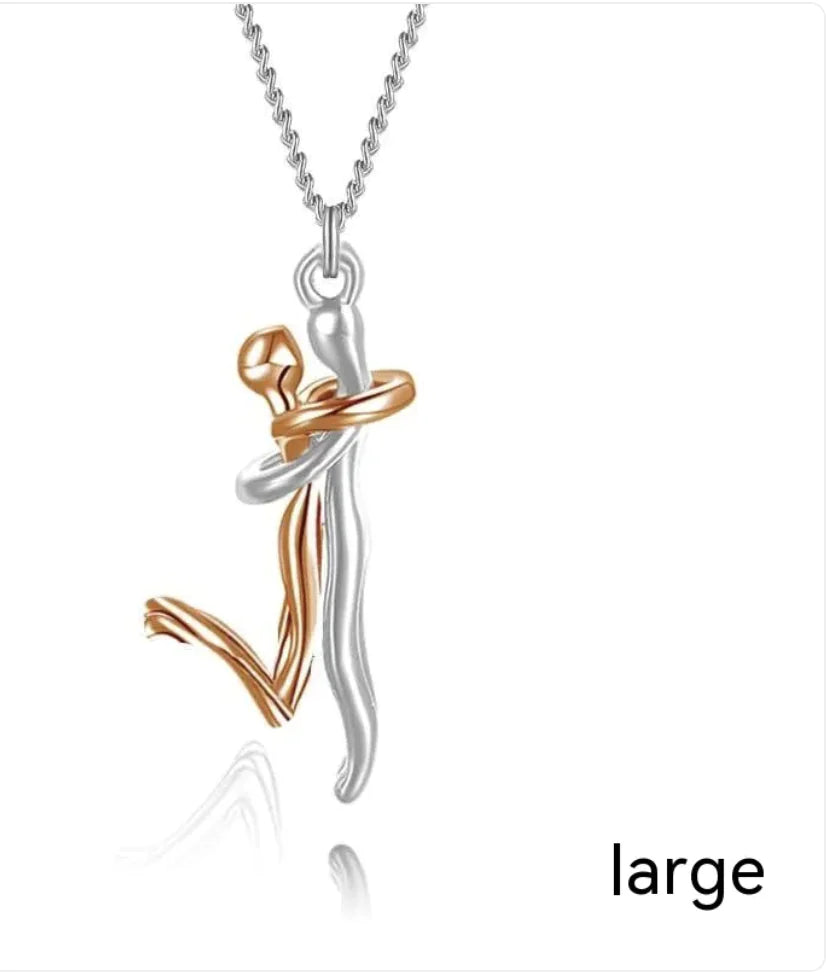 Couple Hug Pendant Necklace for Women Fair Prices Online